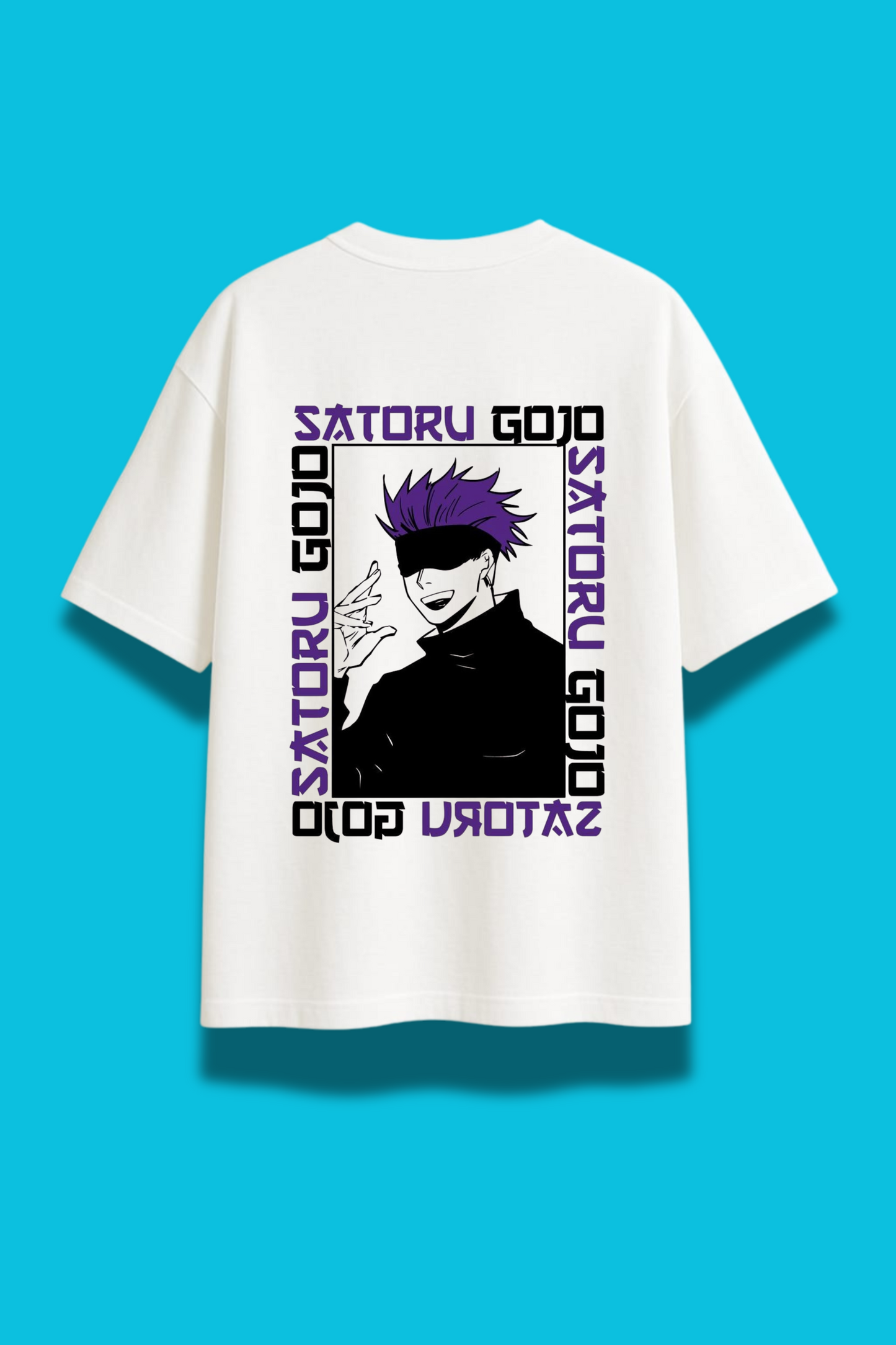 Satoru Gojo Minimalist Anime oversized (White Edition)