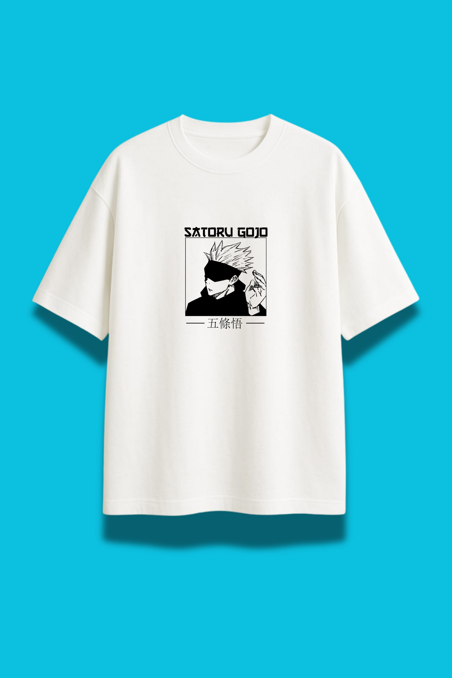 Satoru Gojo Minimalist Anime oversized (White Edition)